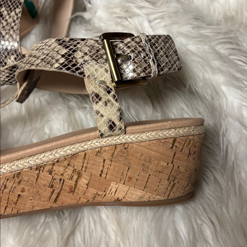 Simply Pelle Kane Snakeskin Python Bronze Wedge S… - image 5